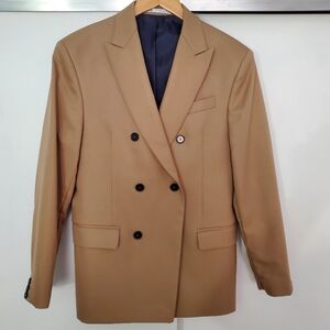 Double breasted Herringbone Suit Jacket